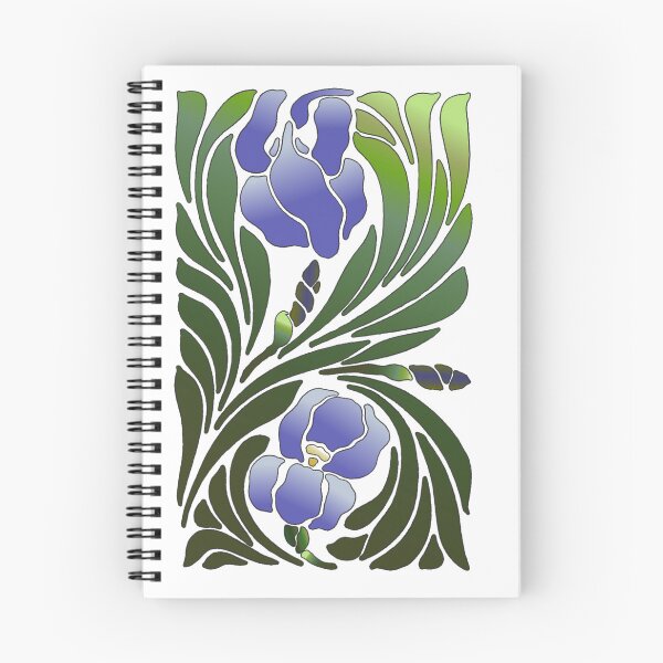 Item preview, Art Nouveau Iris Stencil- lt purple designed and sold by HausHatfield.