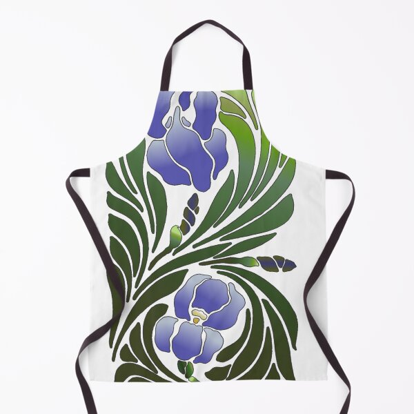 Item preview, Art Nouveau Iris Stencil- lt purple designed and sold by HausHatfield.