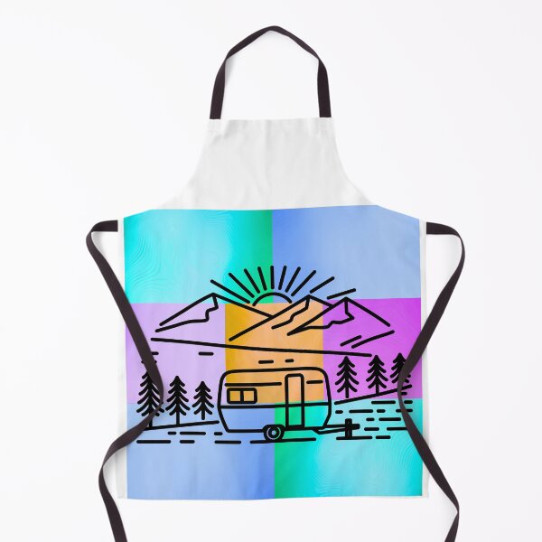 Item preview, Vibrant Camping Life Scene Silhouette on Colorful Pop Art Panels designed and sold by Fredster1966.