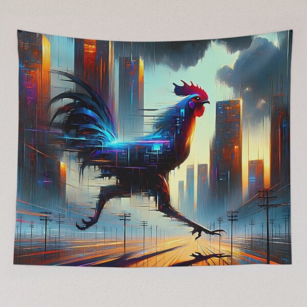 Item preview, Cyberpunk Rooster Uprising designed and sold by FNORD-10111.