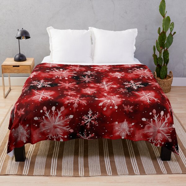 Item preview, Large Snowflakes on Christmas Red designed and sold by Darcy777.