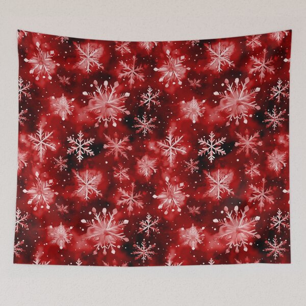 Item preview, Large Snowflakes on Christmas Red designed and sold by Darcy777.