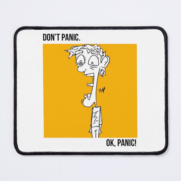 Item preview, Don't Panic. Ok, Panic cartoon illustration designed and sold by Oqueartecura.