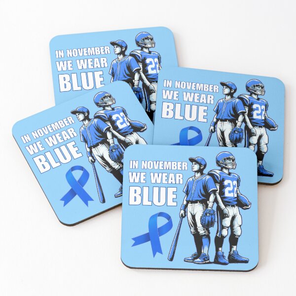 Item preview, In November We Wear Blue Ribbon Diabetes Sport Support Squad designed and sold by NiibDesigns.