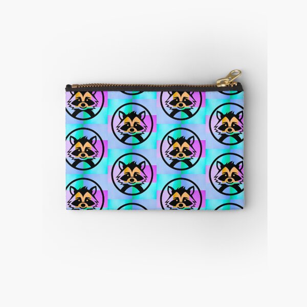 Item preview, Vibrant Pop Art Raccoon Silhouette on Colorful Gradient Panels designed and sold by Fredster1966.