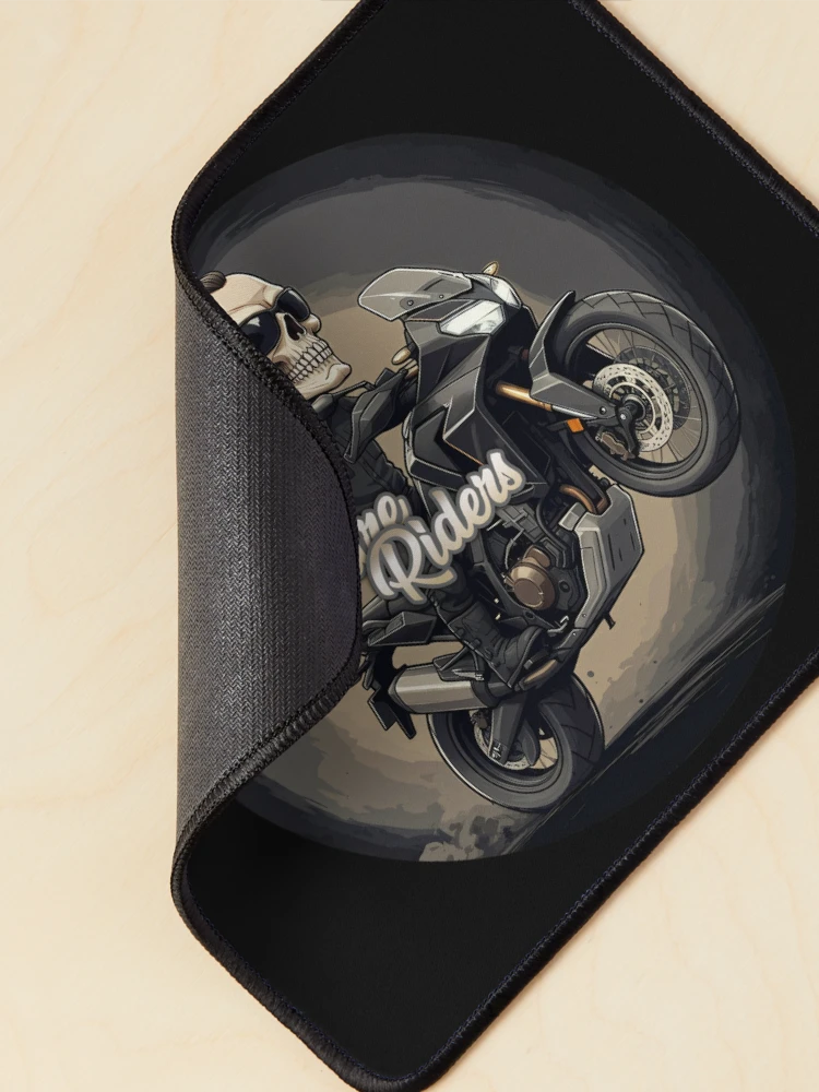 Thumbnail 2 of 5, Mouse Pad, Adventure Riders Skull Rider designed and sold by edgecreative.