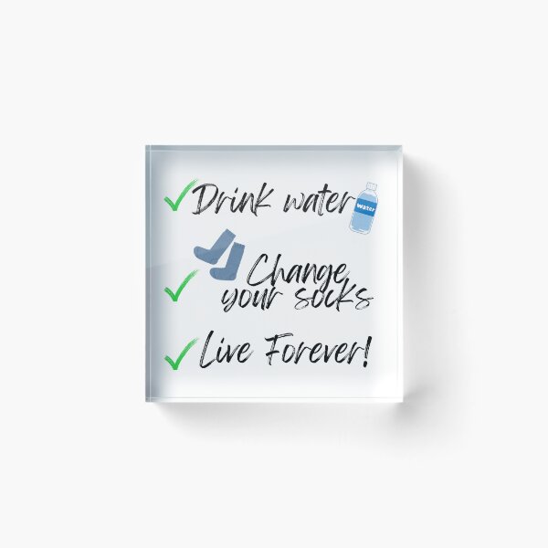Item preview, Drink water, change socks designed and sold by MrsQuack.