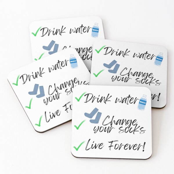 Item preview, Drink water, change socks designed and sold by MrsQuack.