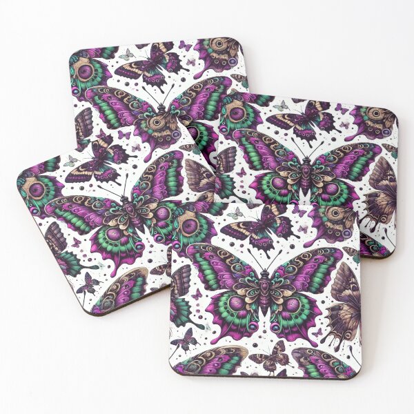 Item preview, ABSTRACT GRAPHIC PURPLE INTRICATE BUTTERFLY DESIGN designed and sold by Arts4U.