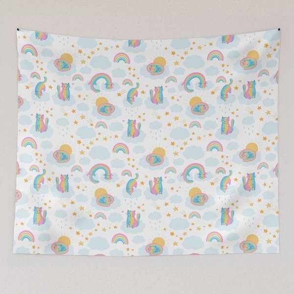 Item preview, Rainbow Cat Cloud Star Pattern designed and sold by CEB1700.