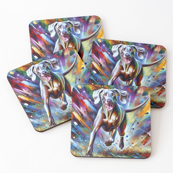 Item preview, Weimaraner Dog Portrait Acrylic Art Print Pet Portrait Gifts for Dog Lovers designed and sold by Puppy Puzzles Plus.