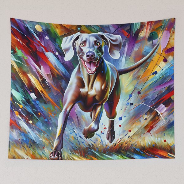 Item preview, Weimaraner Dog Portrait Acrylic Art Print Pet Portrait Gifts for Dog Lovers designed and sold by Puppy Puzzles Plus.