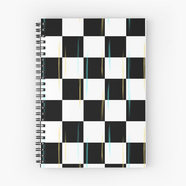 Item preview, Black and White Checkered Pattern with Blue and Yellow accents designed and sold by Jessica Erin.