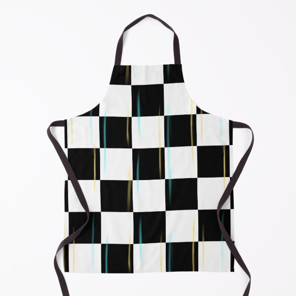 Item preview, Black and White Checkered Pattern with Blue and Yellow accents designed and sold by Jessica Erin.