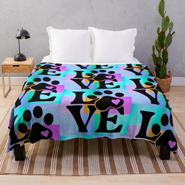 Item preview, LOVE Pop Art Design with Paw Print for Dog & Cat Lovers designed and sold by Fredster1966.