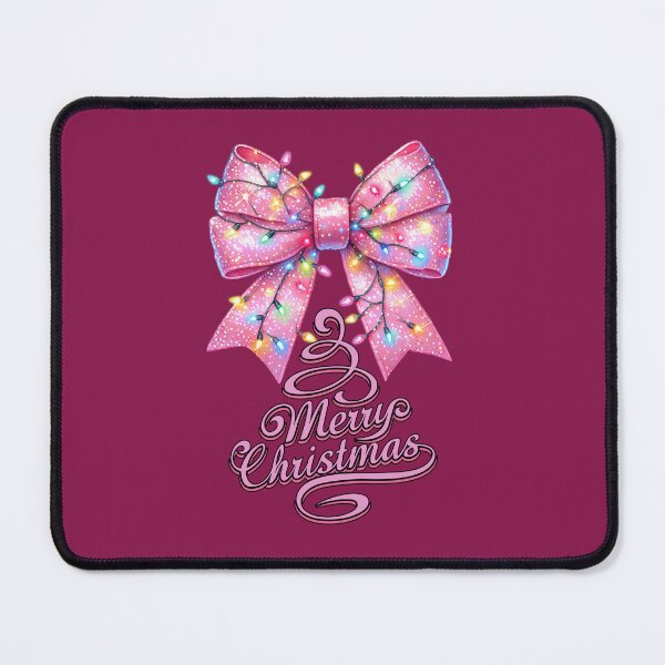 Item preview, Pink bow and lights, Christmas magic ignites. designed and sold by bAIryBarn.