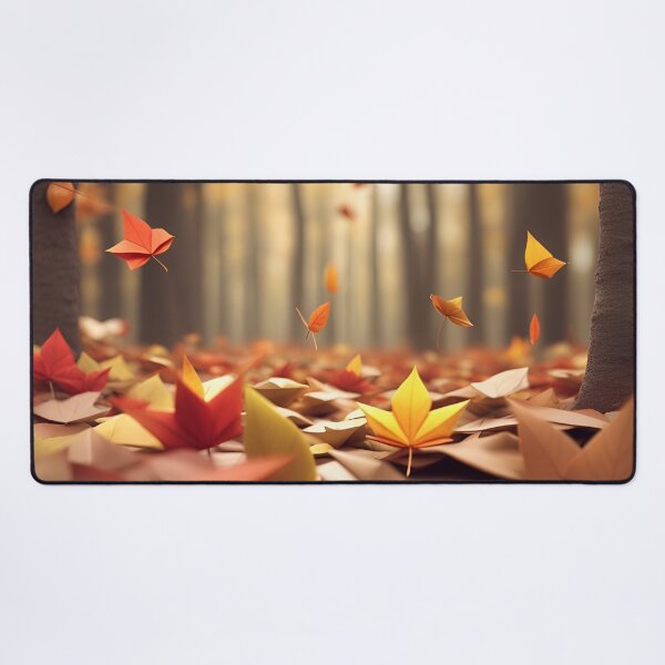 Item preview, Original Art - Crimson Cascades: Autumn Leaves Falling in the Enchanted Forest designed and sold by ArtfulFolds.
