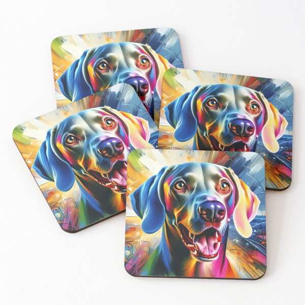 Item preview, Weimaraner Dog Portrait Acrylic Art Print Pet Portrait Gifts for Dog Lovers designed and sold by Puppy Puzzles Plus.