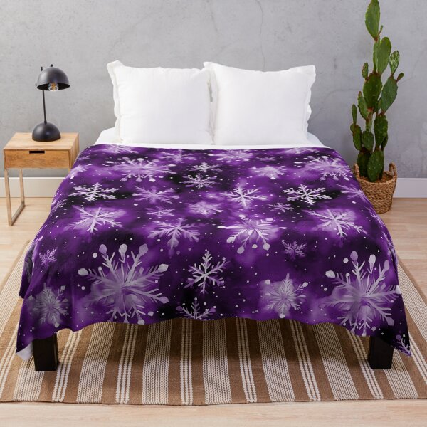 Item preview, Large Snowflakes on Christmas Deep Twilight Purple designed and sold by Darcy777.