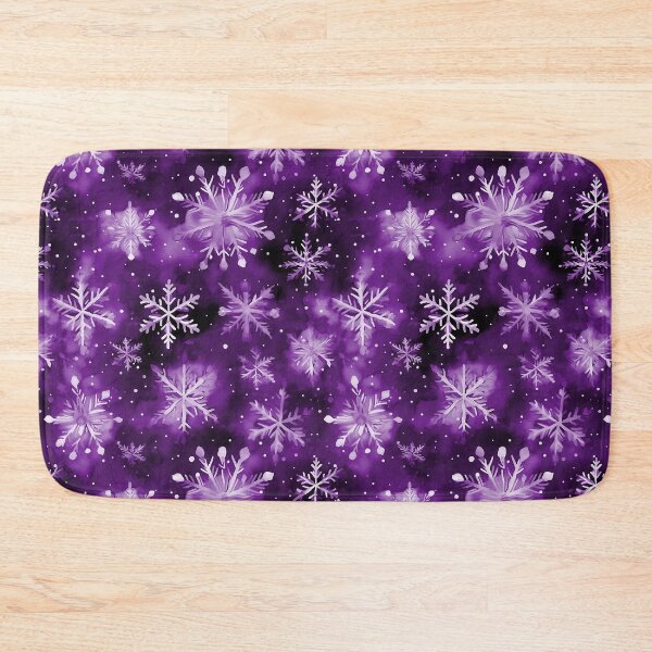 Item preview, Large Snowflakes on Christmas Deep Twilight Purple designed and sold by Darcy777.