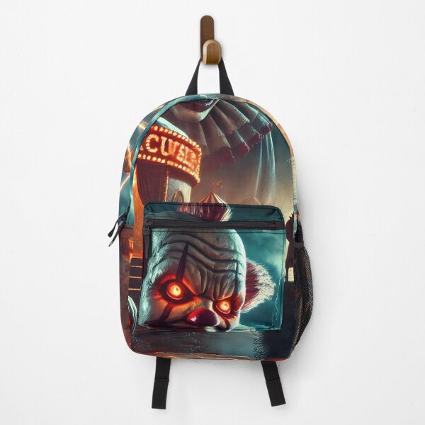 Item preview, A spooky carnival at night featuring a giant clown designed and sold by aminz4.