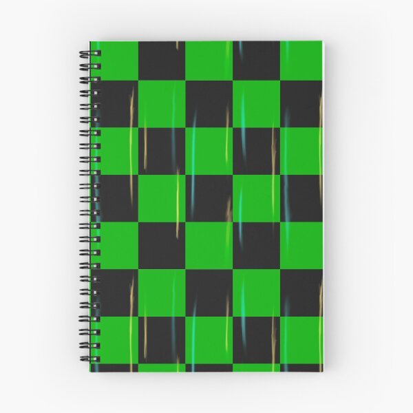 Item preview, Green and Black Checkered Pattern with Blue and Yellow accents  designed and sold by Jessica Erin.