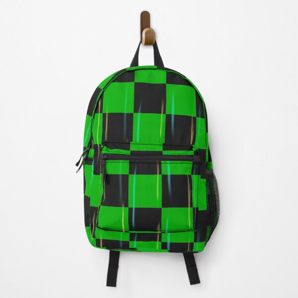 Item preview, Green and Black Checkered Pattern with Blue and Yellow accents  designed and sold by Jessica Erin.