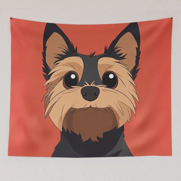 Item preview, A cute Yorkshire Terrier | Anime style designed and sold by ComicsFactory.