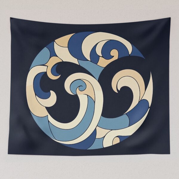 Item preview, Abstract blue circle | Anime style designed and sold by ComicsFactory.