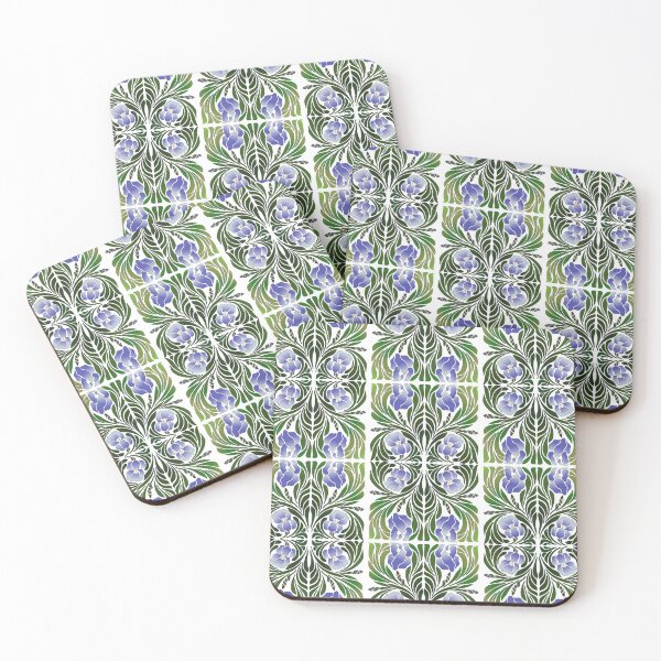 Item preview, Art Nouveau Iris tile- lt. purple designed and sold by HausHatfield.