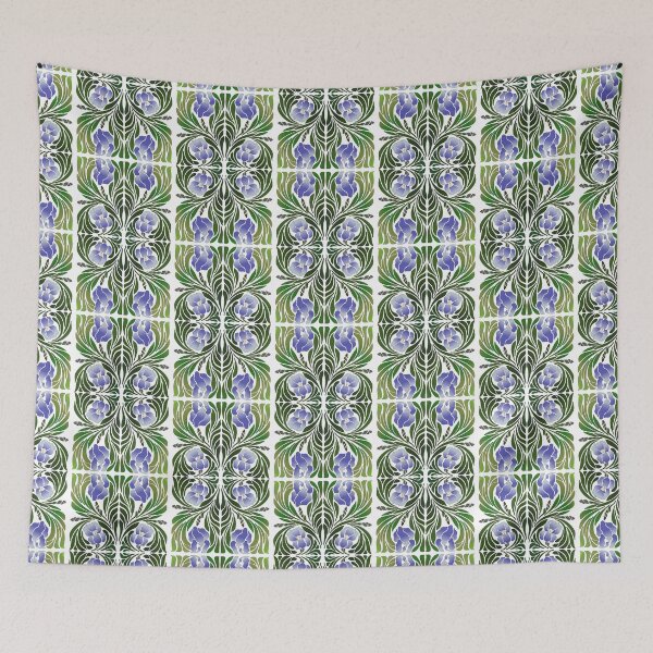 Item preview, Art Nouveau Iris tile- lt. purple designed and sold by HausHatfield.