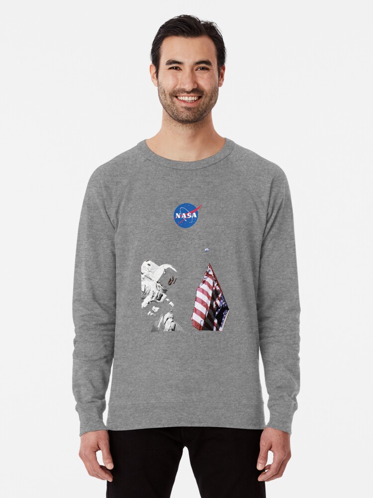 nasa sweatshirt with flags