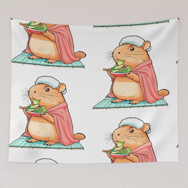 Item preview, Zen Capybara Retreat, cute capybara, morning routine designed and sold by katerynaS99.