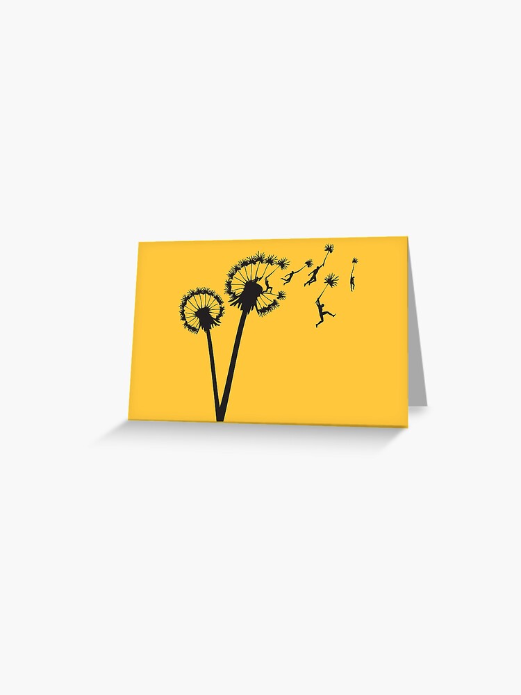 Thumbnail 1 of 2, Greeting Card, Dandylion People Flight designed and sold by zomboy.