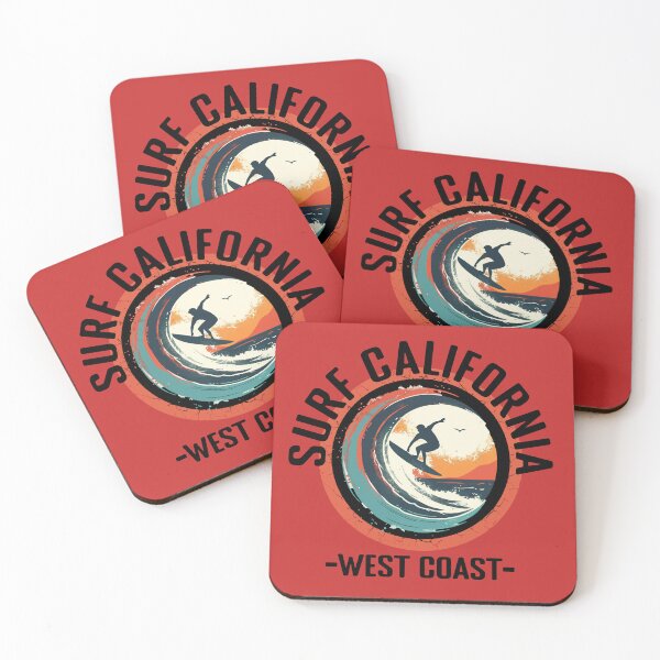 Item preview, Surf California - West Coast (with Black Lettering) designed and sold by VelvetRoom.