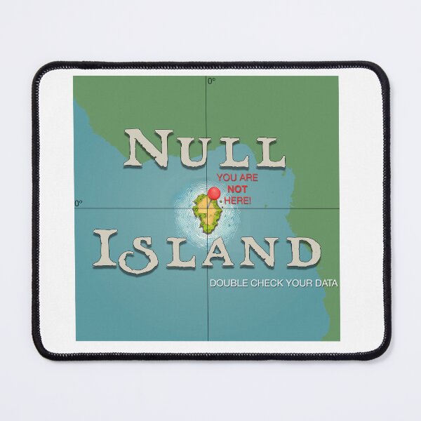 Item preview, Map of Null Island - You Are Not Here designed and sold by Young Design Lab.