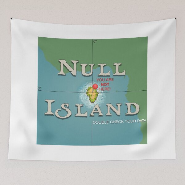Item preview, Map of Null Island - You Are Not Here designed and sold by Young Design Lab.