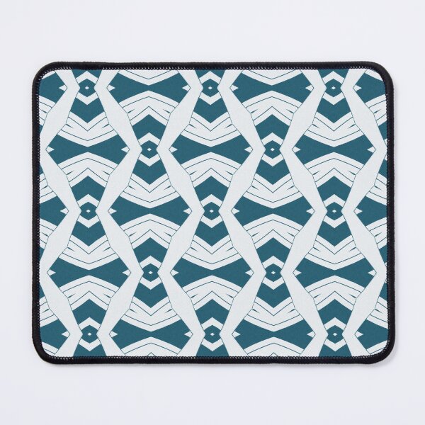 Item preview, Dark Greenish Blue And White Abstract Shapes Patterns designed and sold by violet-hope.