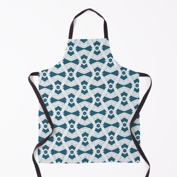 Item preview, Dark Greenish Blue And White Abstract Shapes Patterns designed and sold by violet-hope.