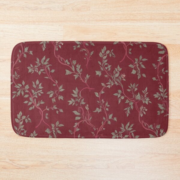 Item preview, Dark Red Vines Leaves on Crimson Red Background designed and sold by burbankdesigns.