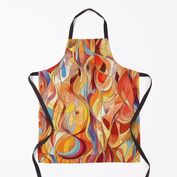 Item preview, Colorful Abstract Flames Pattern - Flowing Orange Aesthetic designed and sold by HausKatz.