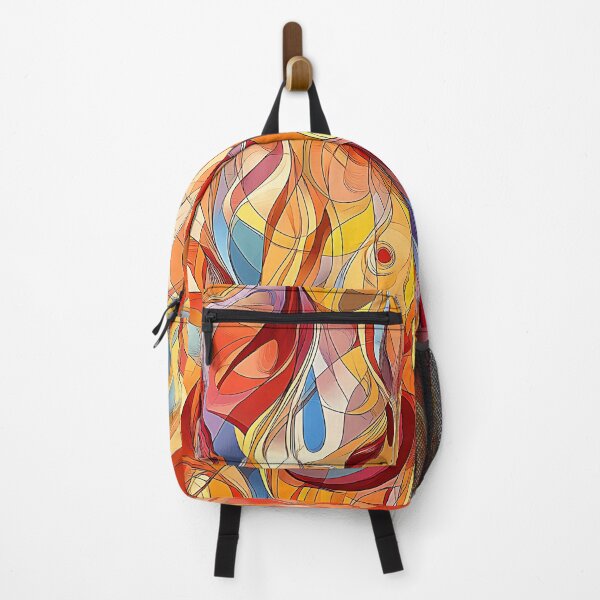 Item preview, Colorful Abstract Flames Pattern - Flowing Orange Aesthetic designed and sold by HausKatz.