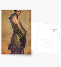 Peacock dress Postcards