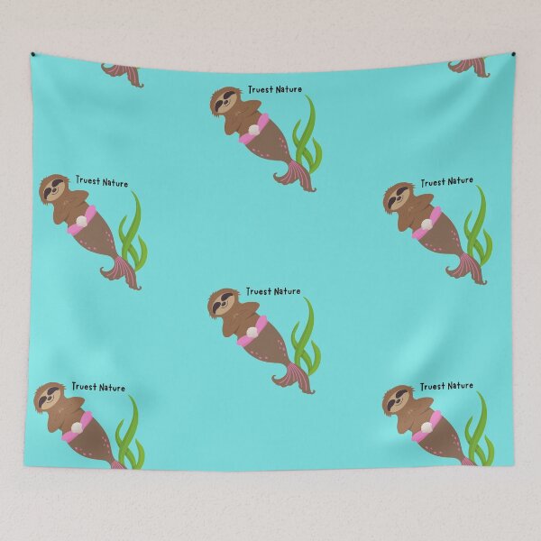 Item preview, Sloth Mermaid in Nature designed and sold by WideStride.
