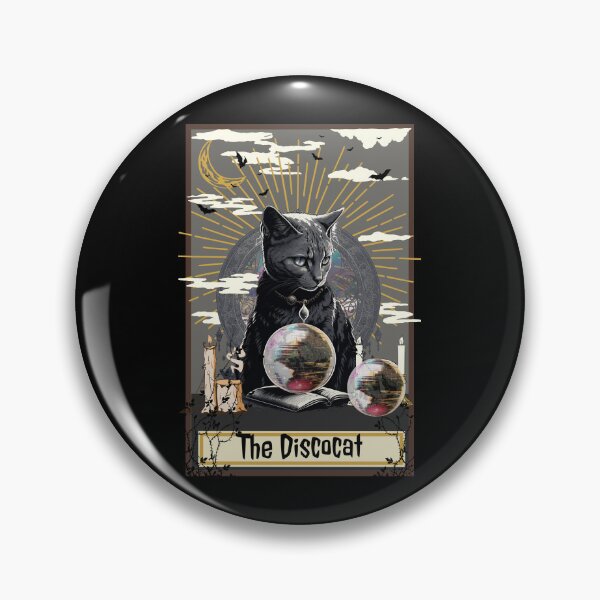 Item preview, DISCO  - Cat Tarot Card (Black)  designed and sold by Discothreadz.