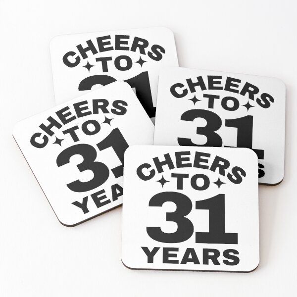 Item preview, Cheers to 31 Years - Birthday or Anniversary Celebration designed and sold by highflycrafts.