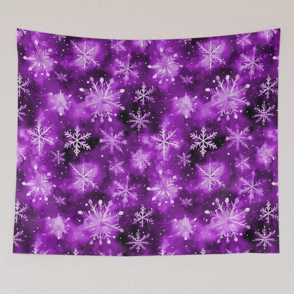 Item preview, Large Snowflakes on Christmas Early Twilight Purple designed and sold by Darcy777.