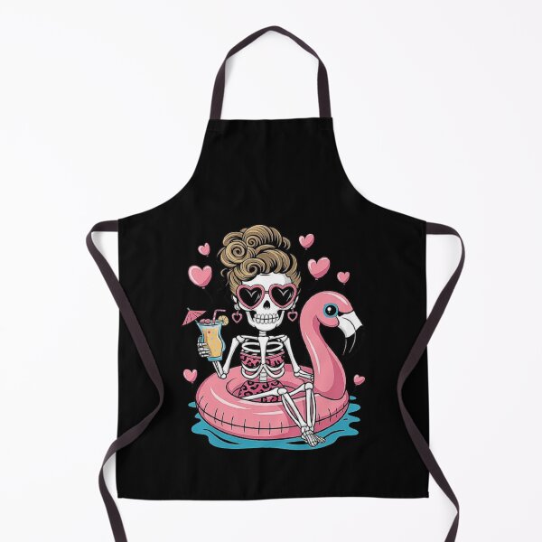 Item preview, Summer Skeleton Fun: Tropical Flamingo Pool Party Design designed and sold by love3617.