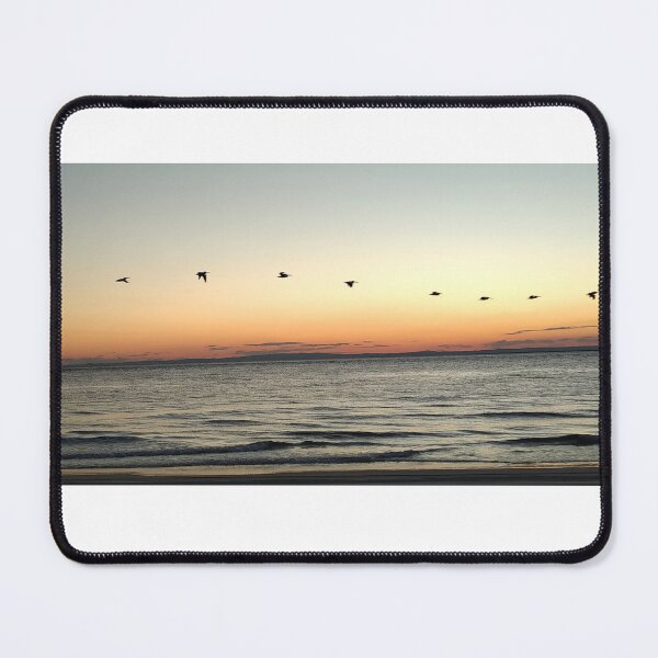 Item preview, Flock of Pelicans in flight at sunset designed and sold by BirdsAlive.