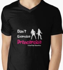Prancercise Funny Shirt - Pracercise Fun Shirt - Pransercise t shirt - youtube pracercise funny shirt - Womens exercise shirt Men's V-Neck T-Shirt